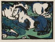 Franz Marc Horses Resting oil painting reproduction